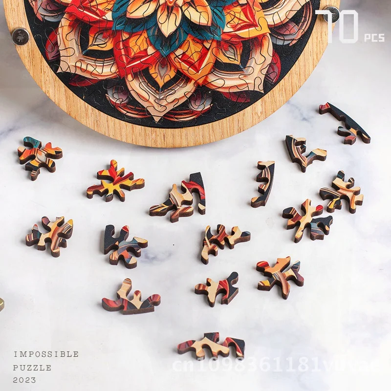 ปริศนาแมนดาลา - ของเล่นไม้เสริมสร้างสมาธิสำหรับเพื่อนสนิท ของตกแต่งสร้างสรรค์ ของขวัญวันเกิดที่เหมาะสำหรับแฟนสาว วัยรุ่น 15-35 ปี