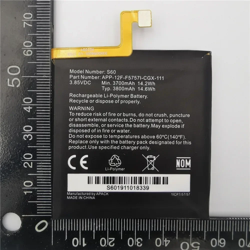 100% Original Replacement Battery 3800mAh For Caterpillar Cat S60 APP-12F-F57571-CGX-111 Batteries Bateria+Gift Tools +Stickers