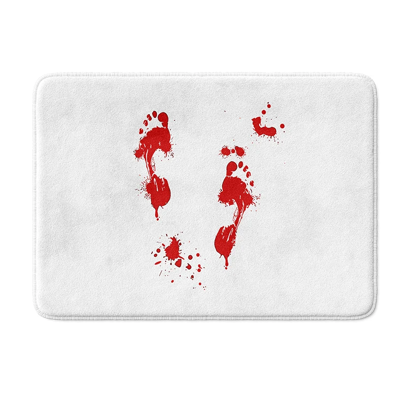 Gaslight Gatekeep Girlboss Bloody Footprints Bath Mat with Non Slip Base Absorbent Super Cozy Flannel Bathroom Shower Rug Carpet