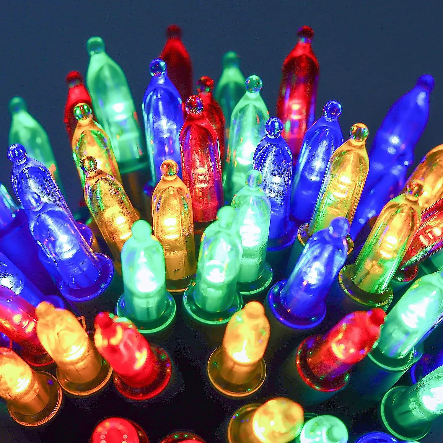 5 متر/10 متر LED في الهواء الطلق مقاوم للماء ضوء سلسلة متعدد الألوان عيد الميلاد سلسلة ضوء صغيرة فناء حفلة عيد الميلاد الديكور