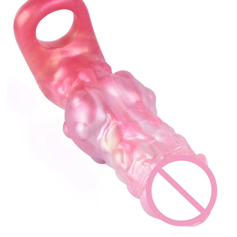 18.2*6.5cm Monster Dildo Enlarger Dick Penis Sleeve Cover Alien Style Women Masturbator Silicone Sex Toy for Vagina Anal Sexshop