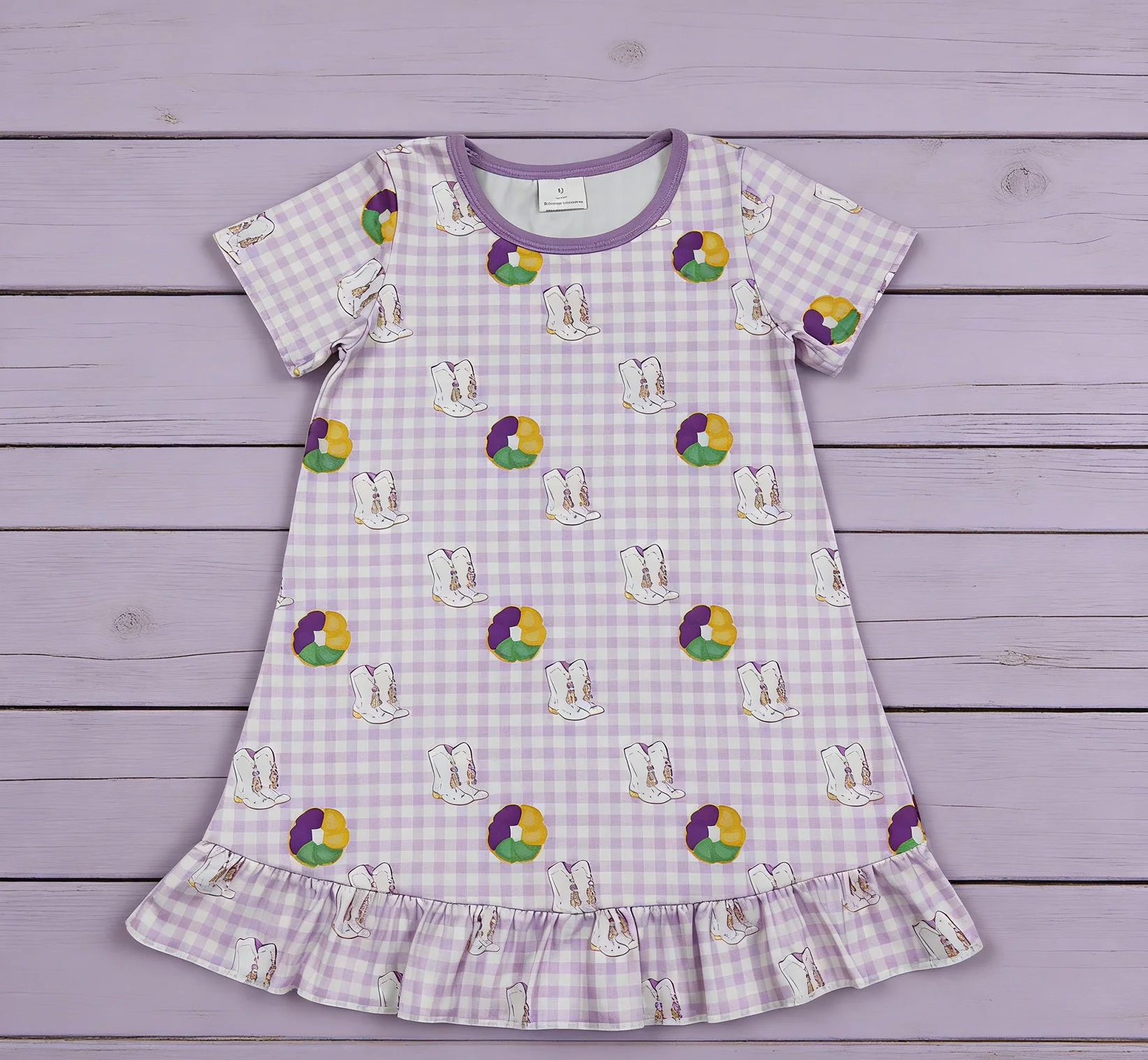 

Z1202-08 GSD2900 Presale Kids Girls Clothes Short Sleeve Baby Fashion Dress