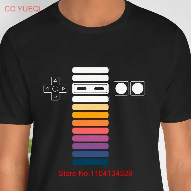 Retro Video Game Controller T Shirt for 80s and 90s Gamers long or short sleeves