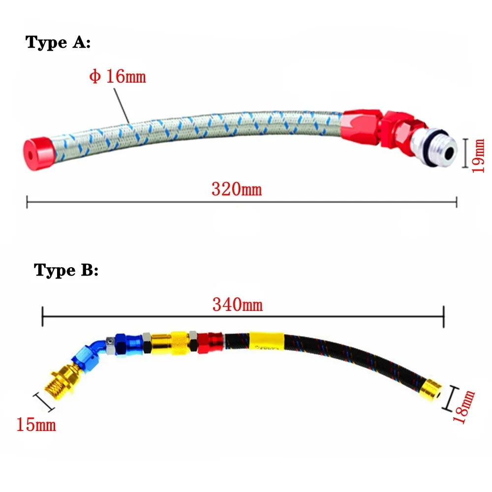 Motorcycle Accessories Oil Cooler Radiator Pipe Oil Hose Tube 320/340mm For Scooter Moto Street Sport Car Dirt bike Goped Modify