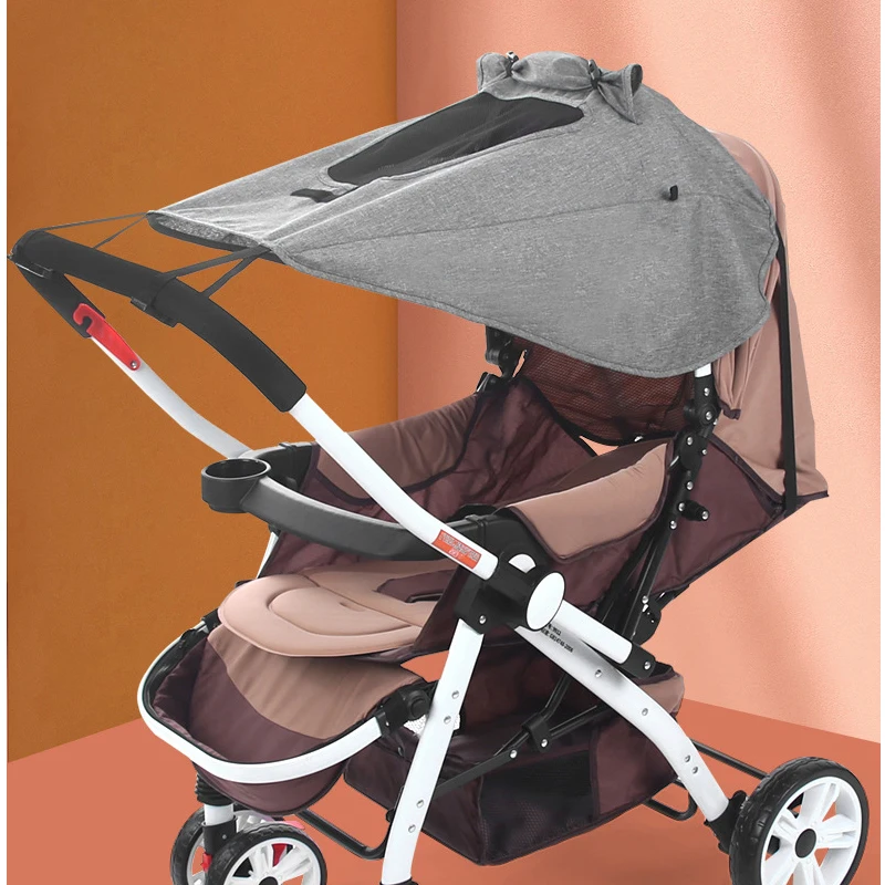 Baby Stroller Rag Shade Blocks UV UVB Sun Rays Cover Car Awning Mosquito Insect Net Mesh RainTent Stroller Protection Accessory