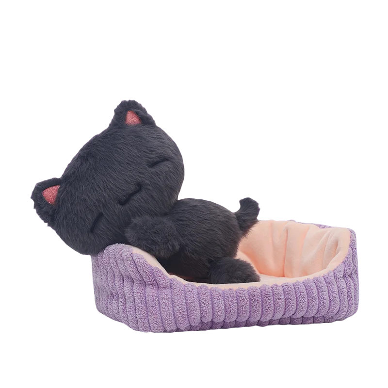 Capibara tumbado de alta calidad, gato negro, zorro en nido, animales de peluche de dibujos animados súper lindos, peluche de peluche para niños, regalo de cumpleaños