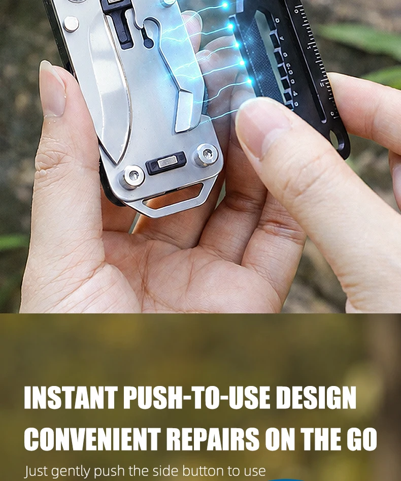 LETGOS Mini-Taschenmesser 12-in-1 Multitool, EDC Klappmesser Überlebenswerkzeug für Outdoor-Camping und Wandern, Cooles Geschenk für Männer und Väter – Detail 8