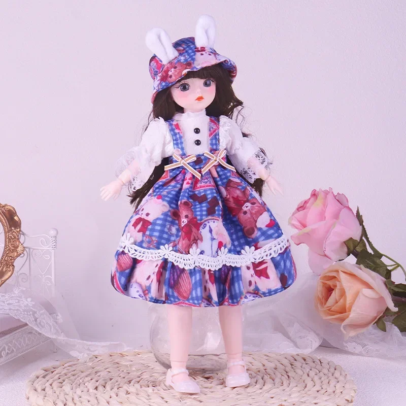 

11 inches Doll Toy Children's Birthday Gift Bjd Doll Full Set 6 Minutes Cosplay BJD Doll Girl Dress Up Skirt Clothes
