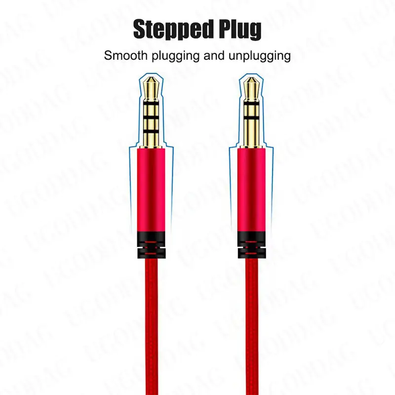 3.5mm przewód Aux Audio Aux z męskiego na męskie 3.5mm Jack Stereo rozszerzenie Audio HiFi przewód zasilający wsparcie funkcji mikrofonu