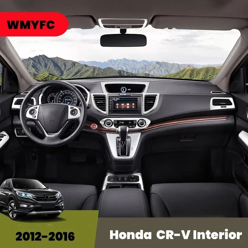 LHD For Honda CRV CR-V 2012 2013 2014 2015 2016 ABS Matte Car Armrest Door handle Window Glass Lift Switch Panel Cover Trim