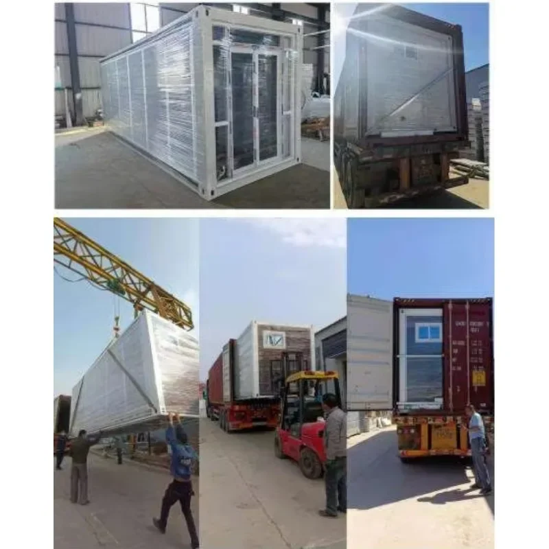 20ft 40ft Hurricane Proof Light Steel Foldable Flat Pack Movable Tiny Expandable Prefabricated 3 Bedroom Container House