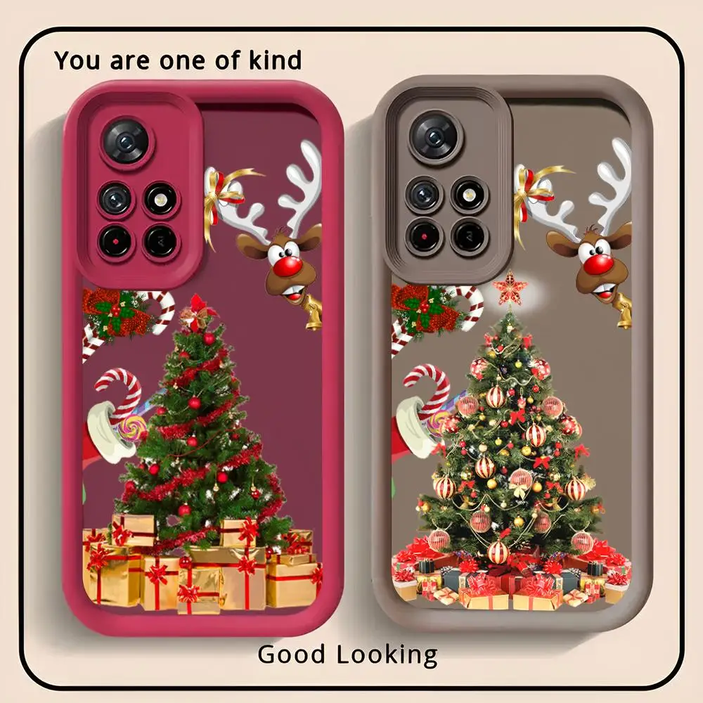 Christmas Tree Decoration Phone Case Eye Ladder For Redmi 10 13Note PRO 13C 4 5G / Xiaomi 14 PRO T POCOX3 5