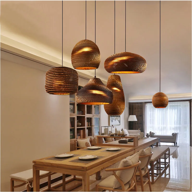 Nordic Zen Pupa Chandelier ceiling  LED Restaurant Hanging lights Tea room Homestaycafe Casual Bar lamp Home Deco Fixtures