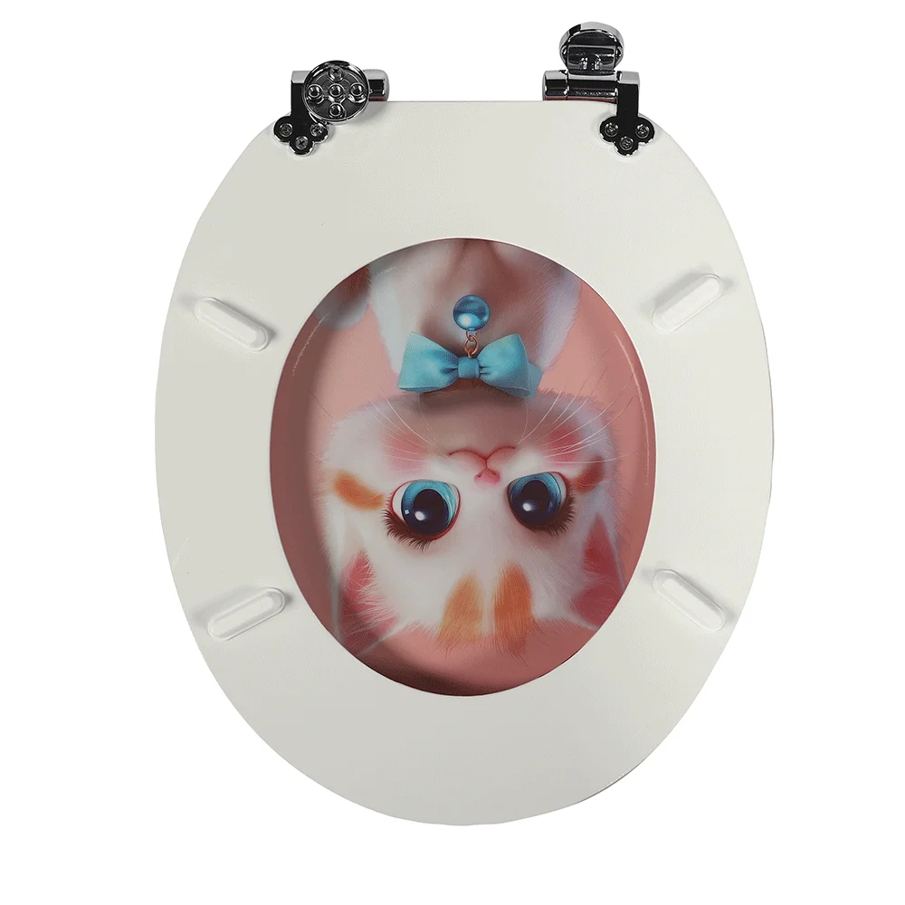 SAINOS WC-Sitz mit Soft-Close-Funktion, WC-Sitz aus Holz, universeller Toilettensitz, langlebiger, stabiler MDF-Toilettensitz, belastbar bis 190 kg, einfache Installation, Zinklegierungsscharnier, antibakteriell und leicht zu reinigen – Detail 28