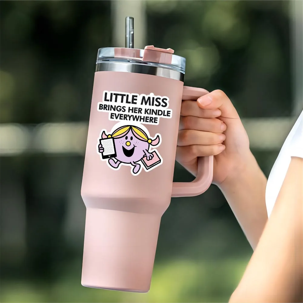 A Miss Kindle Lovers Sticker - Glossy Surface Vinyl Sticker for Laptops, Cups, Phone Cases and Laptops - Reusable, High Quality