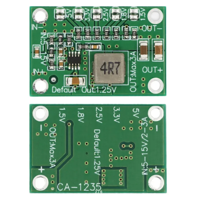 3A adjustable voltage reduction module CA1235 5-16 V input 1.25 in 1.5/1.8/2.5/3.3 V 5 V voltage reduction power output