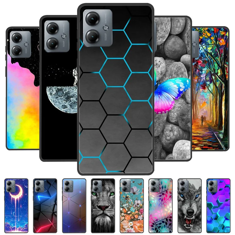 Para Moto G14 Funda de silicona fresca a prueba de golpes Funda protectora para Motorola Moto G14 G22 E32S Protector de parachoques Funda Coque