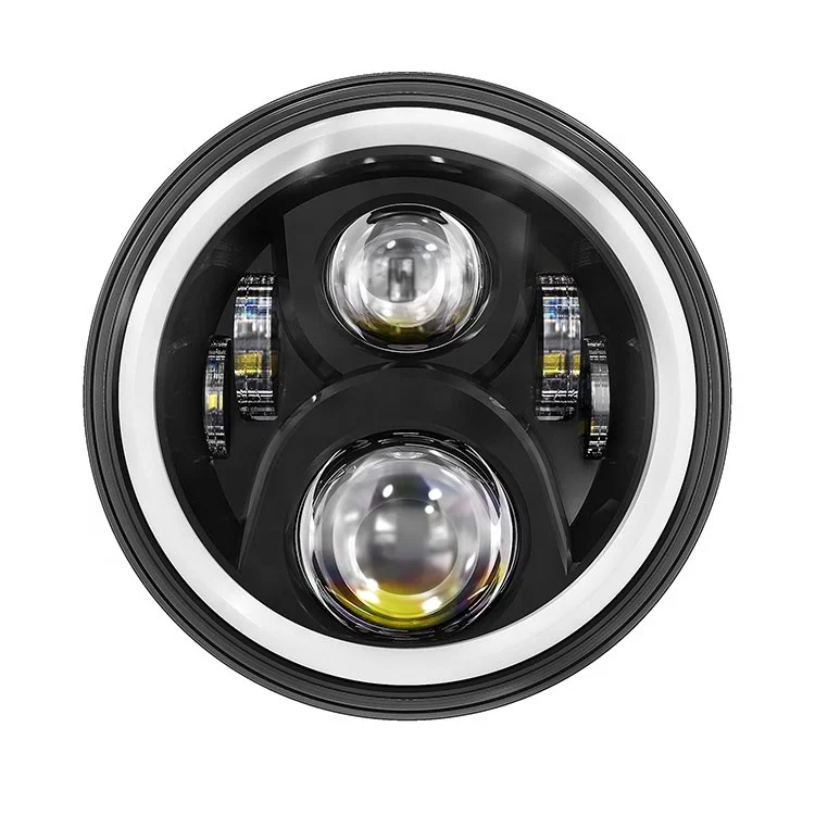 7 Inch Round LED Headlights Projection Headlight Kit for Jeep Wrangler JK TJ LJ lada niva 4x4 suzuki samurai Hummer H1 H2