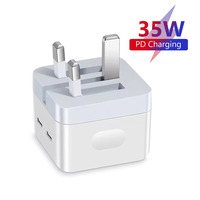 PD 35W USB C Charger Fast Charger Type C Cable Mobile Phone Quick Charger Adapter For iPhone 15 16 Pro Max Xiaomi Samsung Huawei
