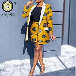African Clothes for Women Print Blazers and Skirts 2 Piece Set Floral Formal Suit Ankara Outfits Elegant Party Outwear A2226011