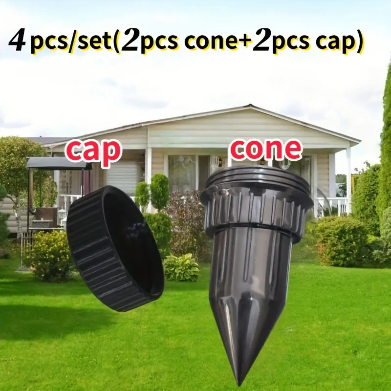 4pcs/set (2pcs hiders + 2pcs covers) sprinkler hider - realistic hider,-theft storage device - waterproof safe outdoor garden, c