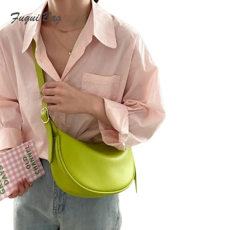 

Women's 2024 Underarm Bag Saddle Crossbody Bag Large Capacity Simple And Solid Color New Fashion Casual And Versatile Trend