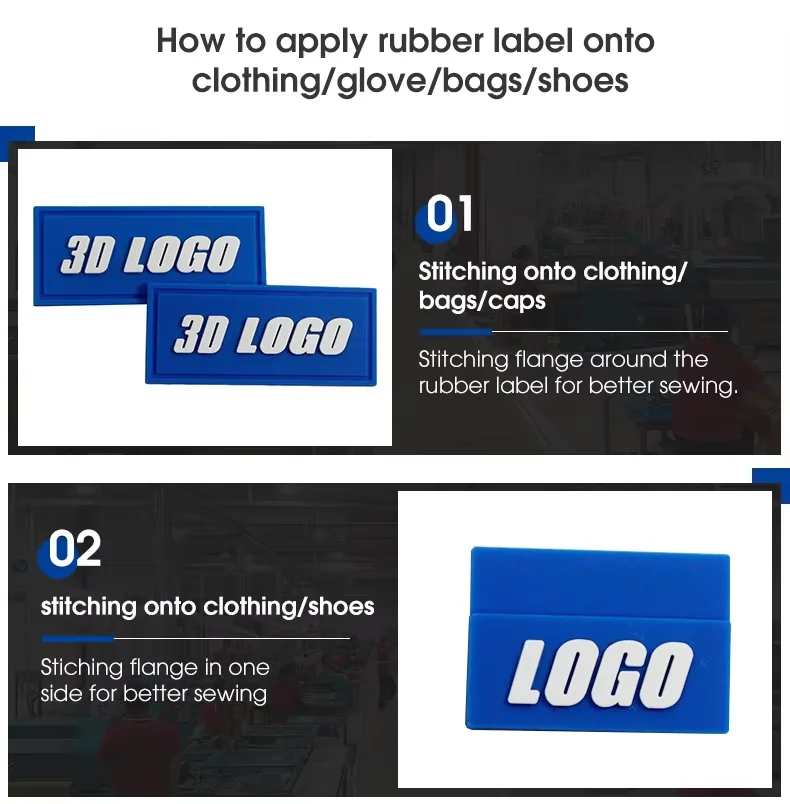 Maßgefertigte PVC-Gummi-Patches zum Aufnähen, Plastik-Gummi-Abzeichen, DIY Waschbare Klettverschluss-Patches für Kleidung, Taschen, Schuhe, Handtaschen – Detail 3