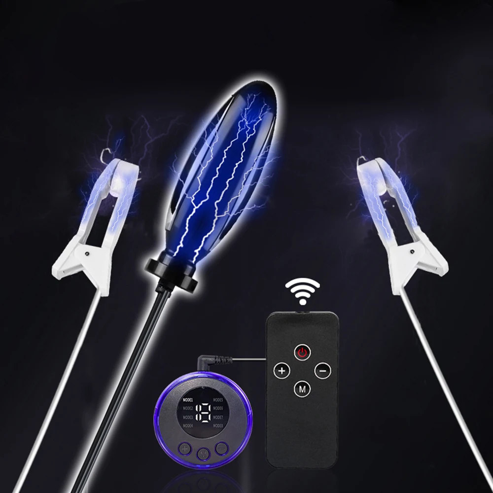 Electric Shock Sex Toys Bdsm Double Penetration Anal Plug Vibration Machine Fetish Nipple Clamp Tool Sexy Shoping Adult Supplies
