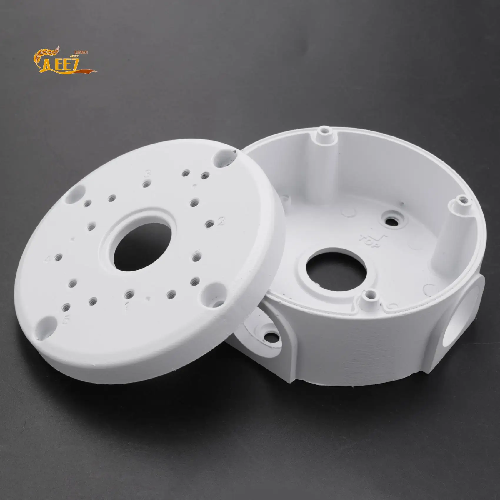 AEE7-Universal Security Camera Junction Box Mount Bracket,Outdoor Use Waterproof Wall Ceiling Mount Cable Base Boxes