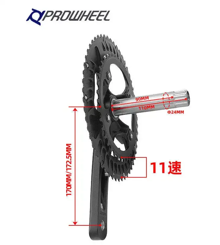 BUCKLOS OEM/ODM road bike hollow chainrings  11 speed 53T/39T aluminum alloy bicycle crank