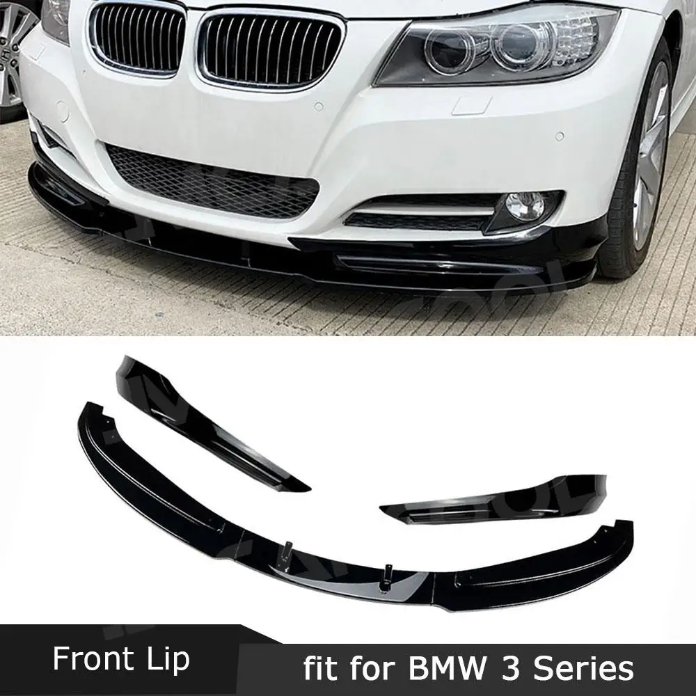 

JMCARCOOL ABS Front Bumper Lip Splitter for BMW 3 Series E90 E91 LCI 320i 2009- 2012 Front Chin Spoiler Aprons Styling Bodykit