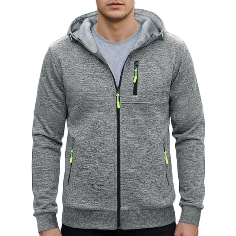 

Men's Baseball Jacket Slim Fit Hooded Casual Zipper Windbreak Outwear Stylish Comfortable Fashion Male Sweatshirt Jackets