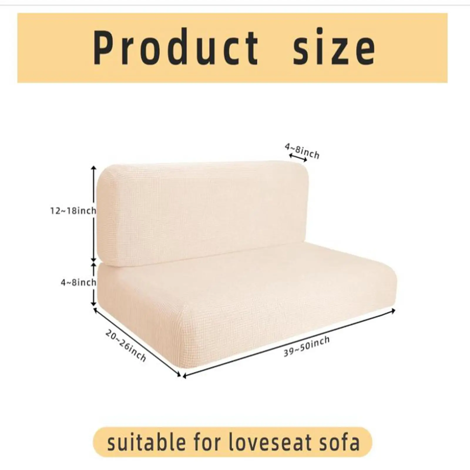 Polyester RV Stretch Sofa Seat Cushion Covers Bench Furniture Protector Camper Dinette Slipcovers for Travel Home