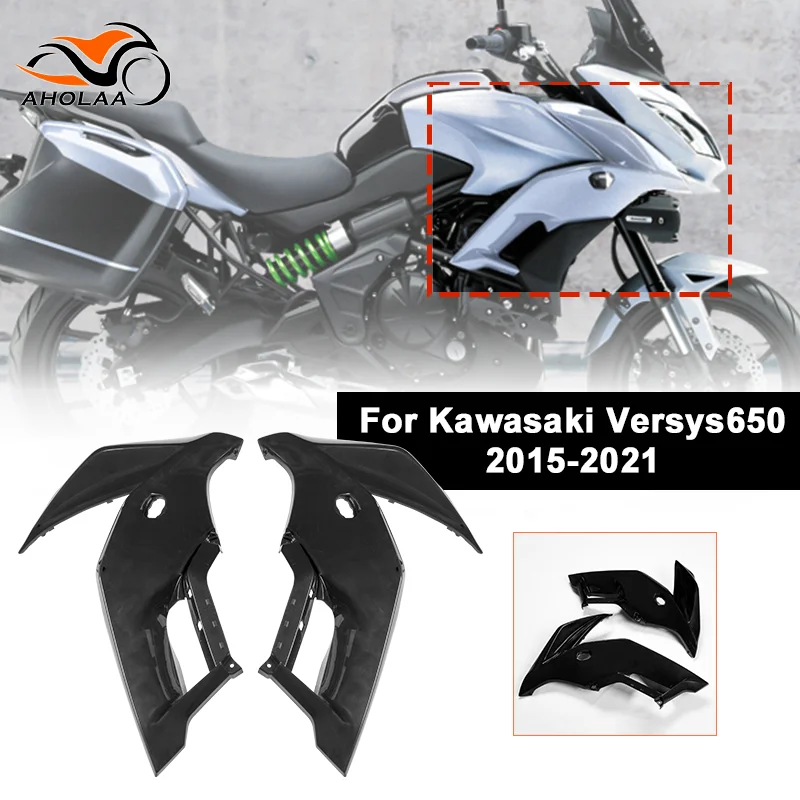 

For Kawasaki Versys650 Versys 650 2015-2021 Motorcycle Front Head Headlight Side Fairing Cover Panel Frame Protector 2020 2019