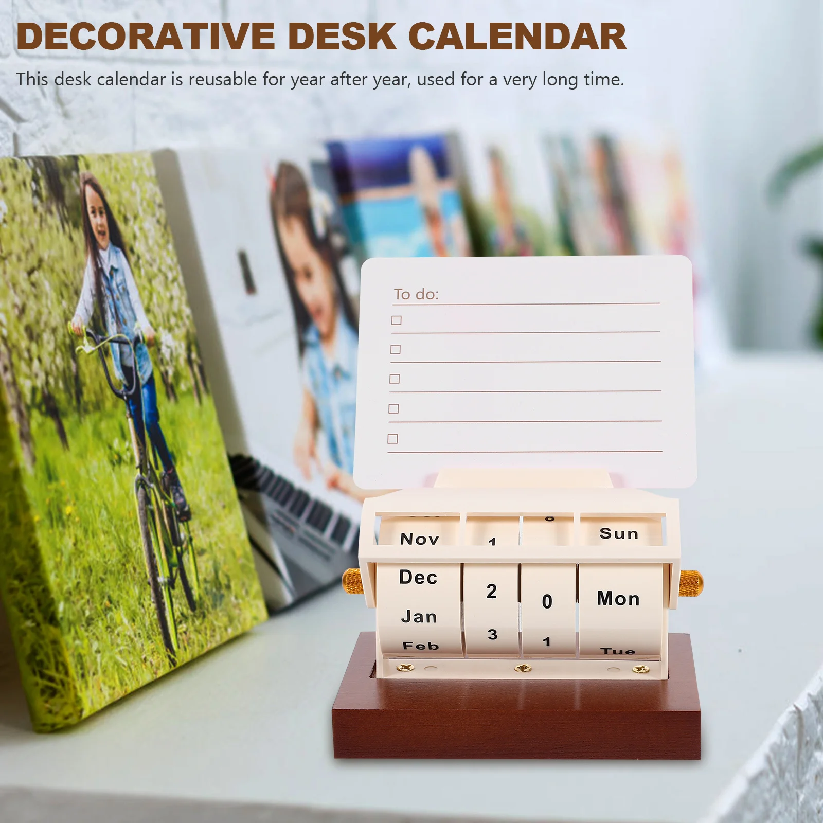 

1 комплект, 1 комплект, вращающийся деревянный вечный настольный блок-календарь для офиса, дома, школы, ежедневного использования, домашний стол, деревянный календарь, декор
