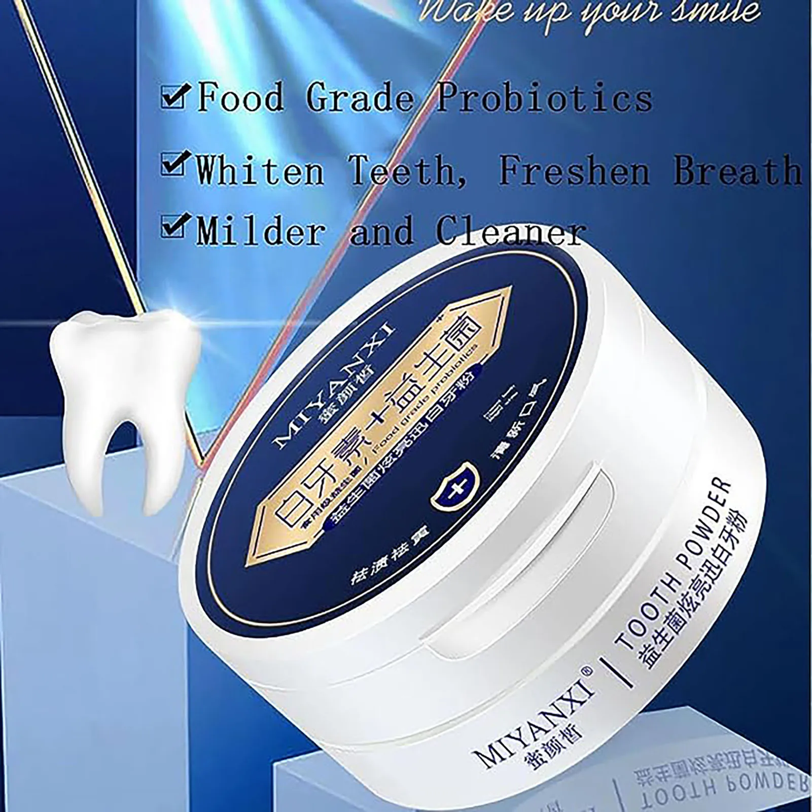 50g Teeth Whitening Powder Removal Yellow Tooth Cleaning Powder Oral Health Care for Men Women