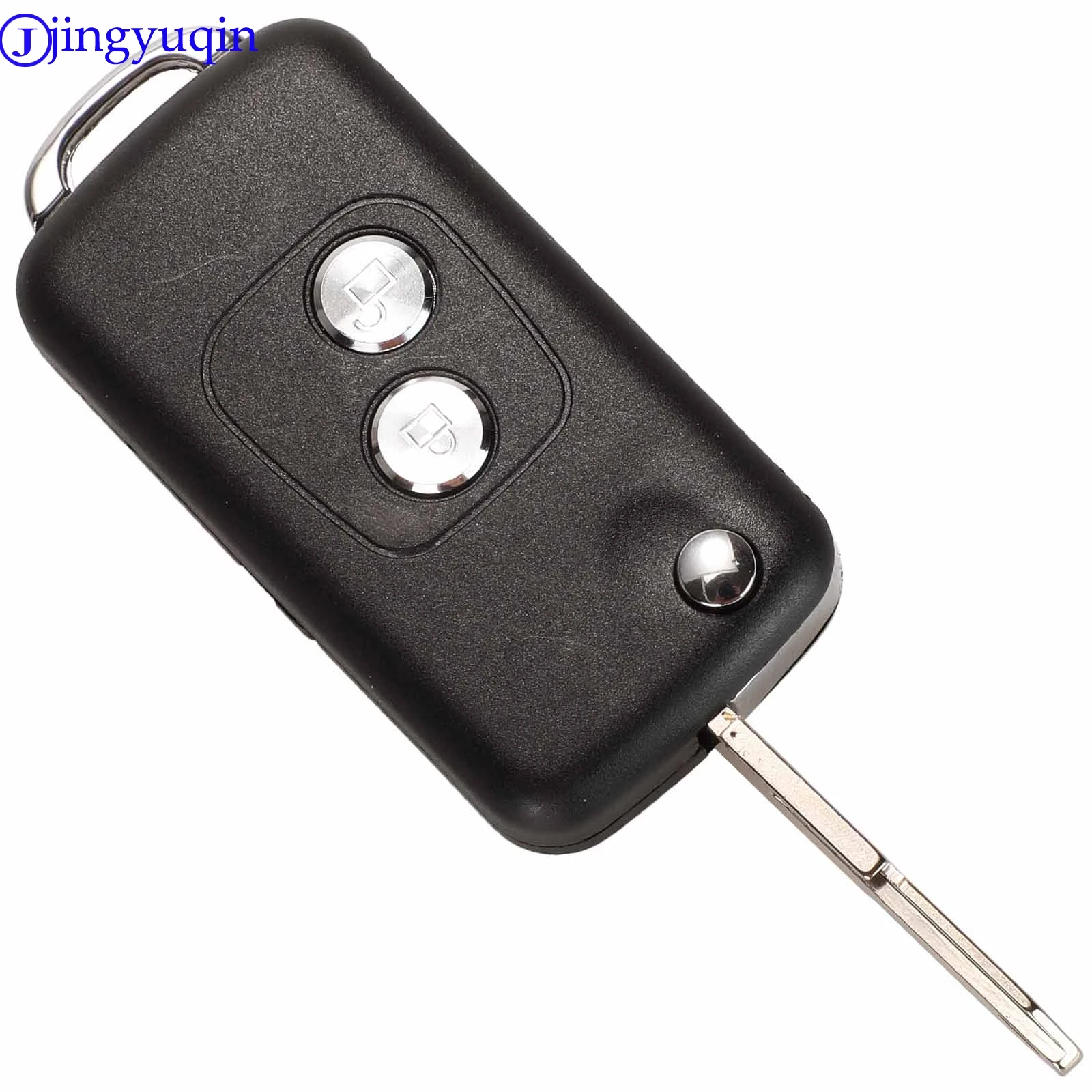 jingyuqin 2 Buttons Modified Flip Car Key Case Blank Shell For Citroen C1 C2 C3 Xsara Picasso For Peugeot 206 306 307 406