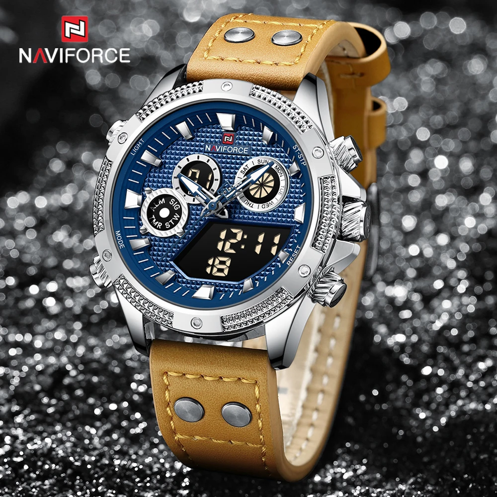 

NAVIFORCE Brand Luxury Sport Watch for Men Waterproof Double Display Wristwatch Mens 2024 New Military Chrono Alarm Male Clcok