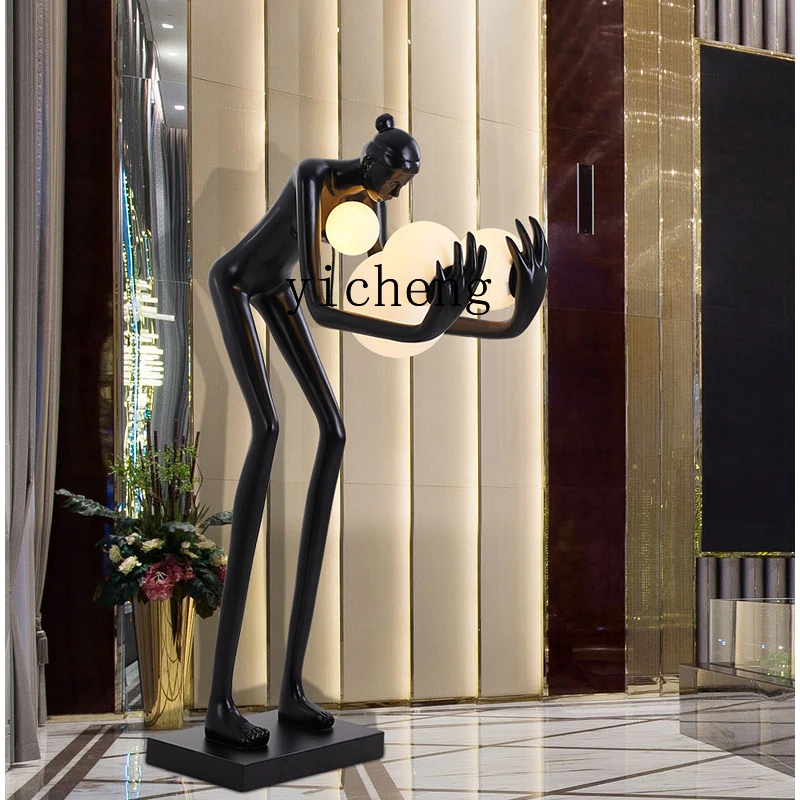 ZF Simple Modern Designer Hotel Club Shopping Mall Exhibition Hall Villa Living Room Art Humanoid Resin Floor Lamp