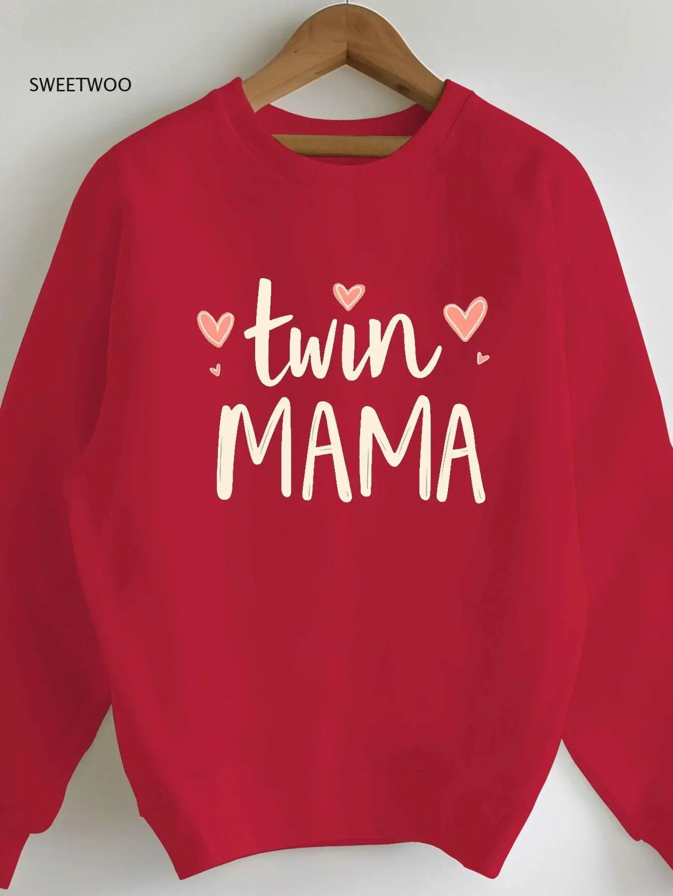 

Women's Graphic Print Crew Neck Sweatshirt - Black with White & Pink Lettering,machine Washable Non-Stretch Top, Cute