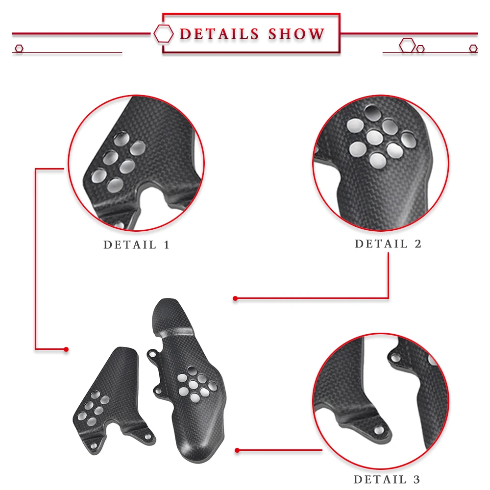 جديد 2025 لـ MV Agusta Brutale 1000RR 1000 RR RS RUSH 1000 2020-2024 2025 واقي كعب من ألياف الكربون الحقيقية ملحقات الدراجة النارية #2
