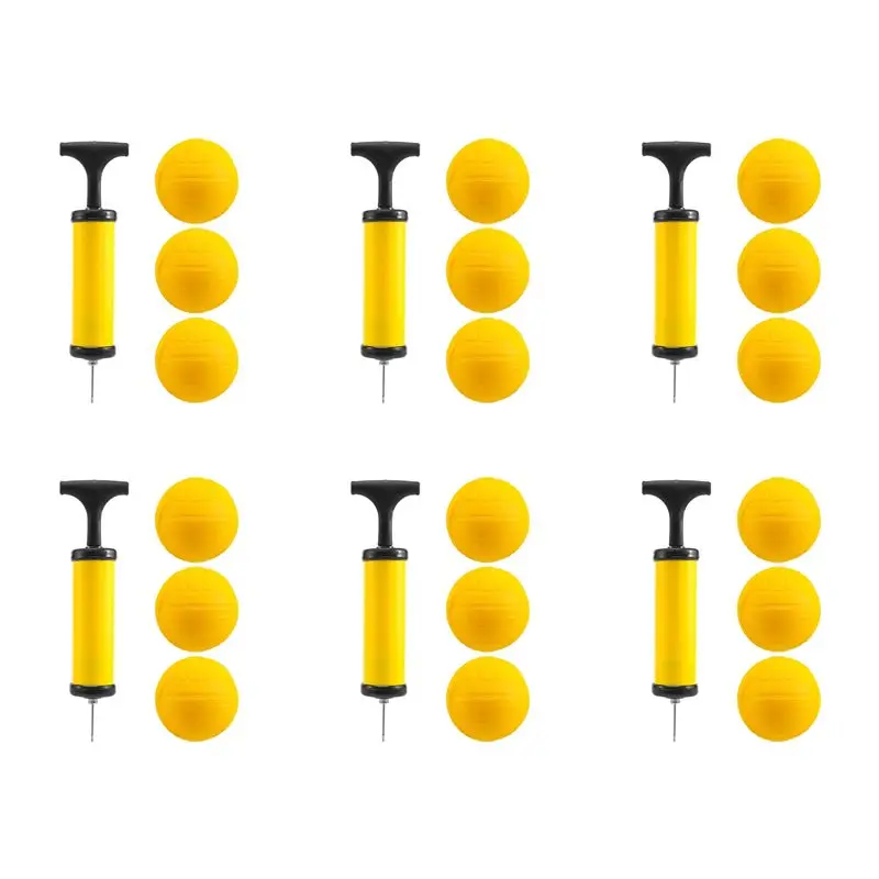 ABLB-Viminston Roundnet Game Ball Replaceable Competitive Balls Mini Volleyball 18-Pack With Pump