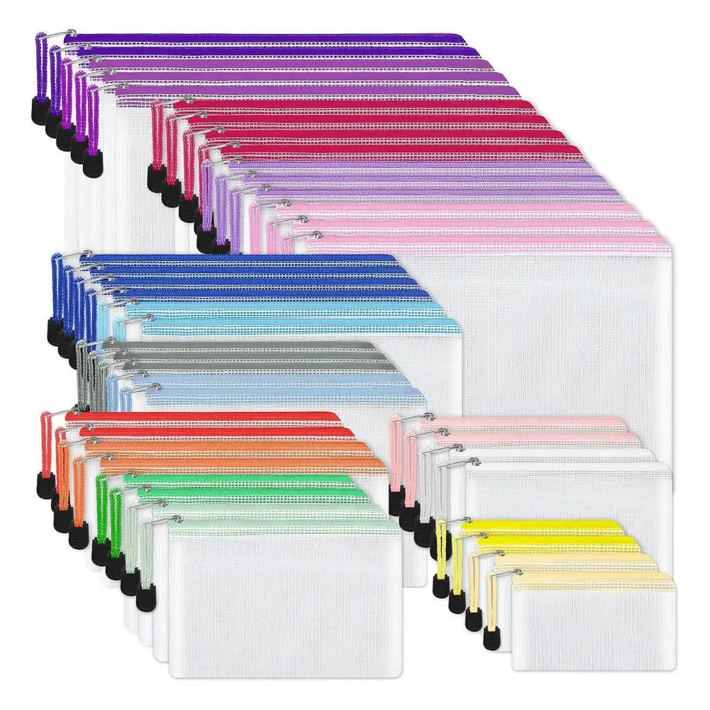 Pvc Waterproof File Bag Waterproof A4 File Bags for Travel Office Home Organization Multi-purpose Zipper Pouches with Extra