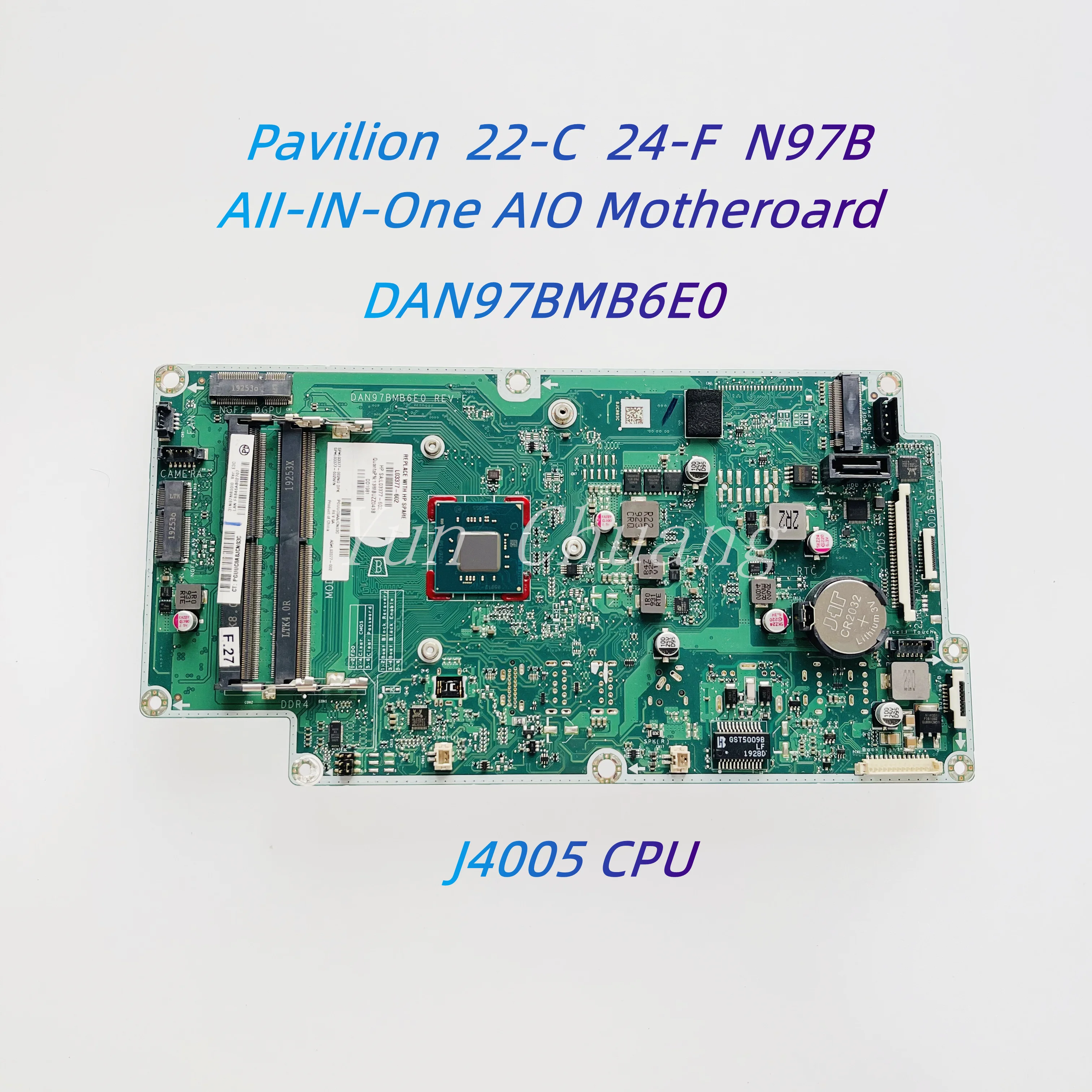 DAN97BMB6E0 DAN97BMB6F0 For HP Pavilion 22-C 24-F N97B All-in-One PC Motheroard With J4005 CPU DDR4 L03377-001 Mainboard