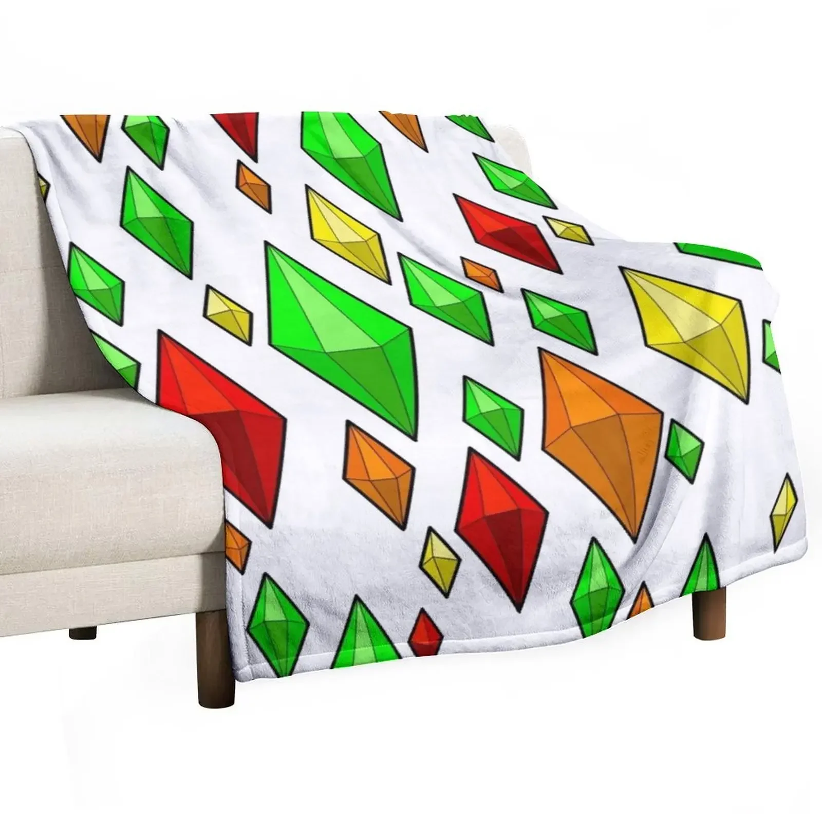 

Plumbobs Throw Blanket Multi Use Warm Blanket for Living Room Bedroom