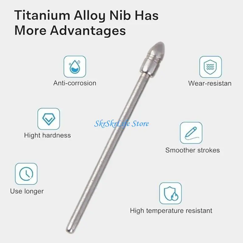 

E65E Wear resistant Alloy Tips for Wacom DTH134 DTC121 Pen, Fine Point