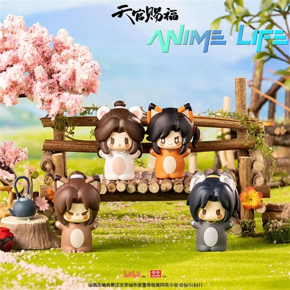 Anime tgcf tian guan ci fu xie lian hua cheng nan feng fu yao dos desenhos animados ponta do dedo animal de estimação pvc fantoche de dedo figura boneca brinquedo oficial