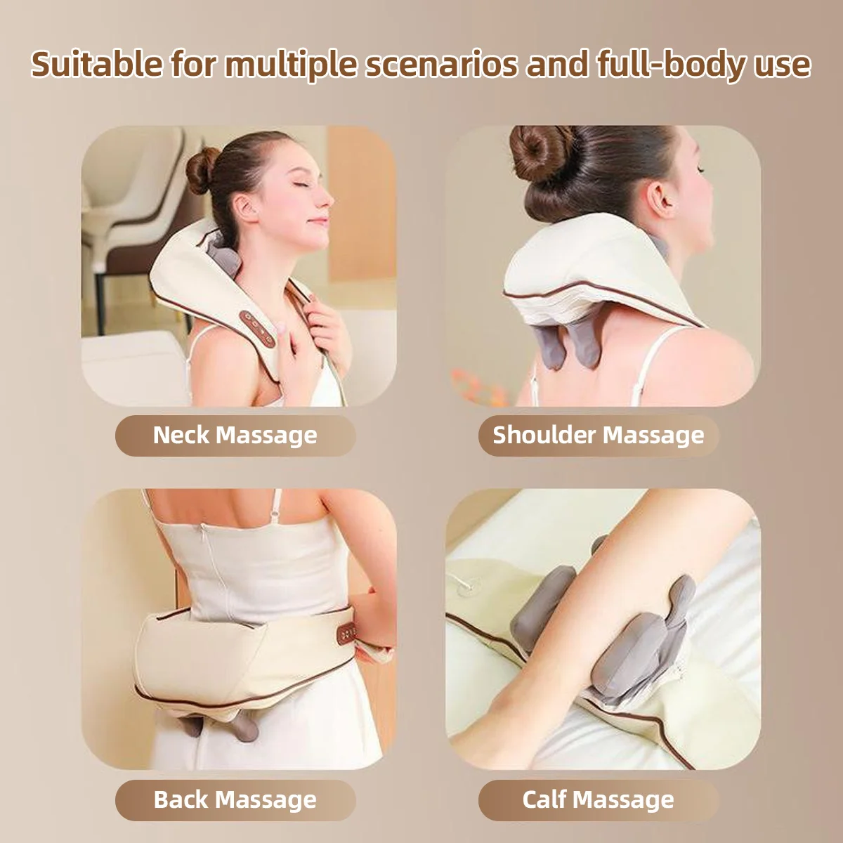 Multifunctional U Shaped Neck and Shoulder Massager Electric Air Pressure Kneading Deep Pressure Back Relaxation Massager