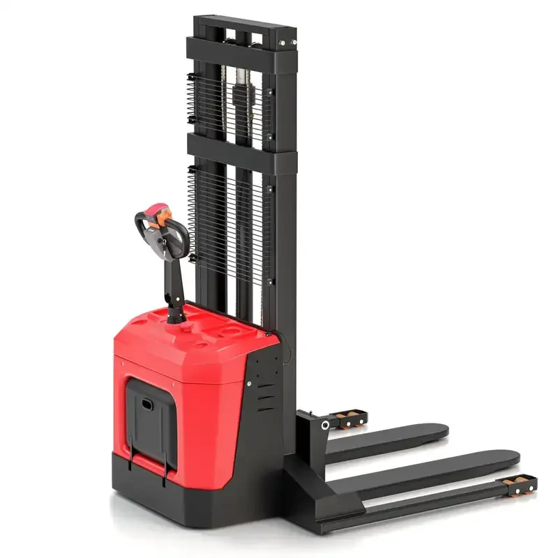 For 3300 Lbs Electric Walkie Stacker Lift Height with Straddle Legs Wide Leg Customized Electric Stacker