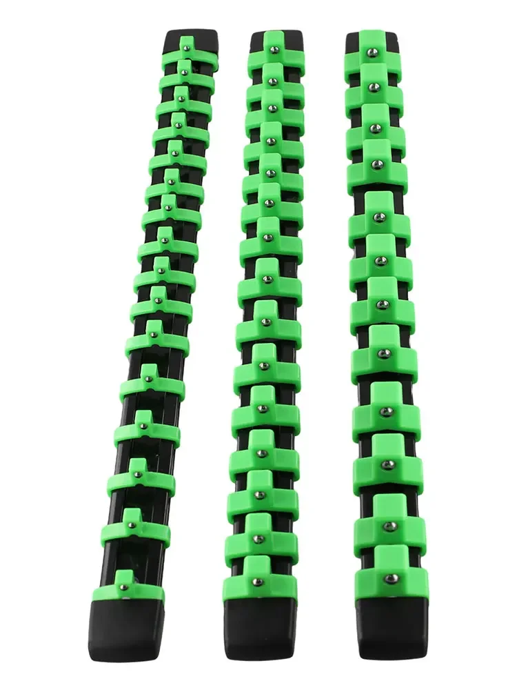

3pcs Wrench Holders Traight Plastic Socket Wrench Organizer Rail Bracket Repair Tools Wall Socket Wrenches Storage Tools